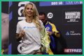 Ebanie Bridges strips down to bra and knickers for weigh in ahead of world title fight with Maria Cecilia Roman