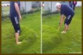 Man pops giant lawn bubble in his backyard and the footage immediately goes viral